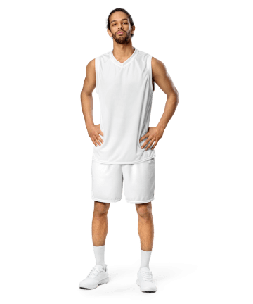 All Over Print Recyled Unisex Basketball Jersey,